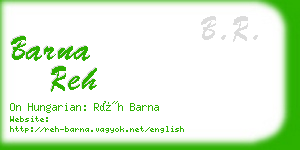 barna reh business card